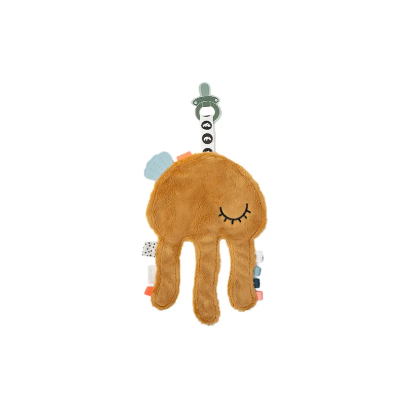 Doudou attache sucette Cozy Friend Jelly moutarde
