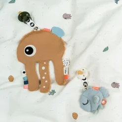 Doudou attache sucette Cozy Friend Jelly moutarde