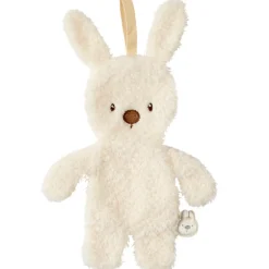 Doudou attache-sucette Lapin Teddy bouclette Ecru