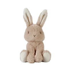 Doudou bébé lapin câlin 15 cm beige