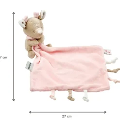 Doudou - biche - Fanfan - Rose - 27x27 cm