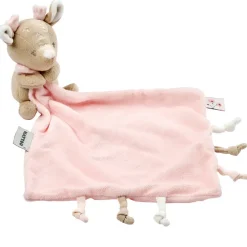 Doudou - biche - Fanfan - Rose - 27x27 cm