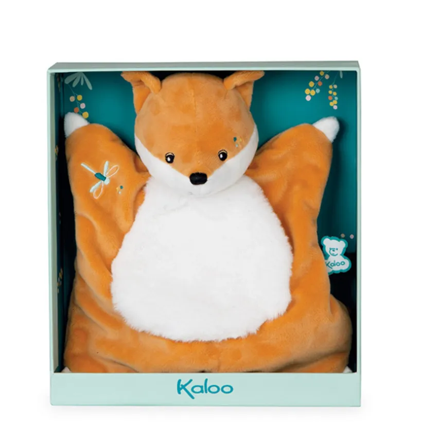 Doudou carré Renard Léonard 20 cm