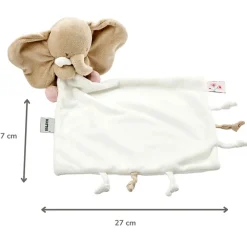 Doudou Eléphant - Fanfan - Créme - 27x27 cm