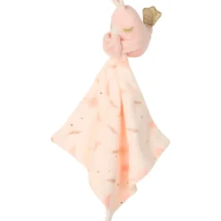 Doudou en velours à plumes et petit oiseau