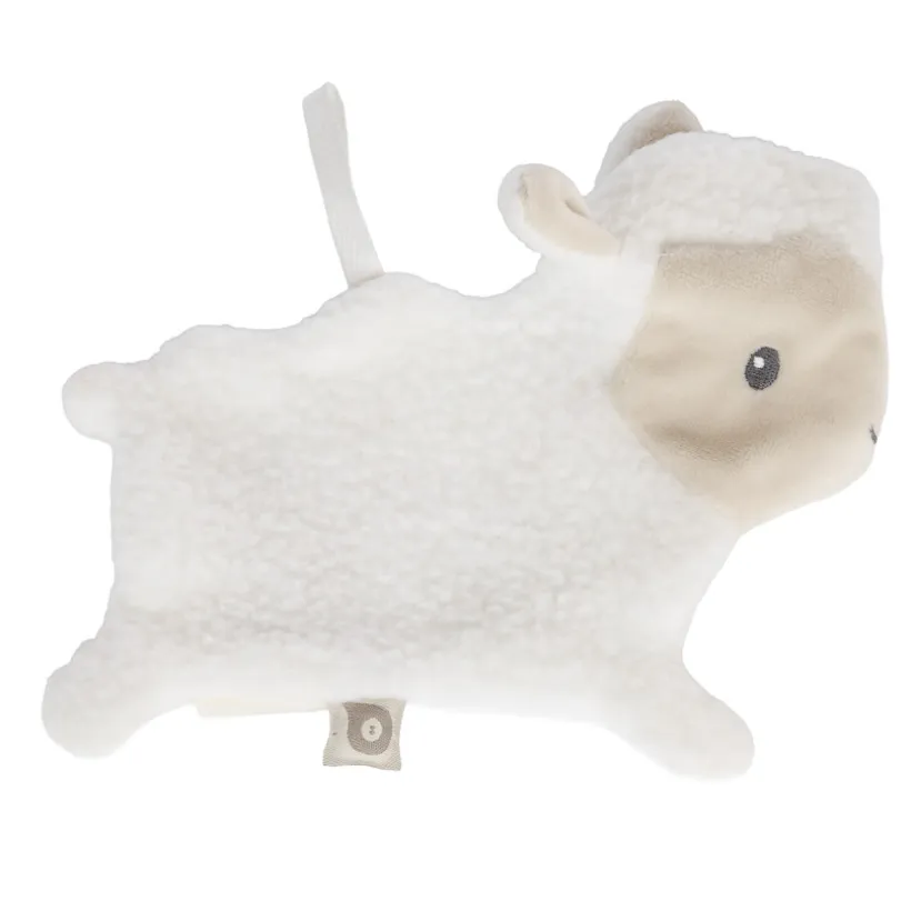 Doudou et attache-sucette mouton La Vie à la Ferme écru