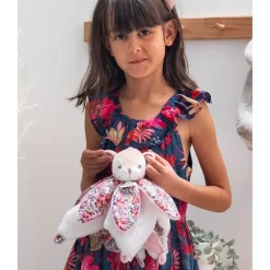 Doudou Faon plat avec pétales Boh'aime 27cm