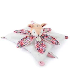 Doudou Faon plat avec pétales Boh'aime 27cm