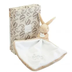 Doudou Lapin mouchoir 10cm Beige Sable