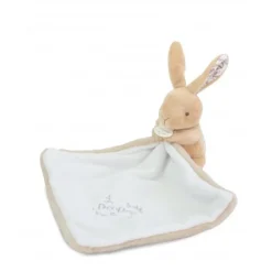 Doudou Lapin mouchoir 10cm Beige Sable