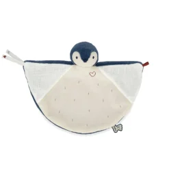 Doudou manchot bleu