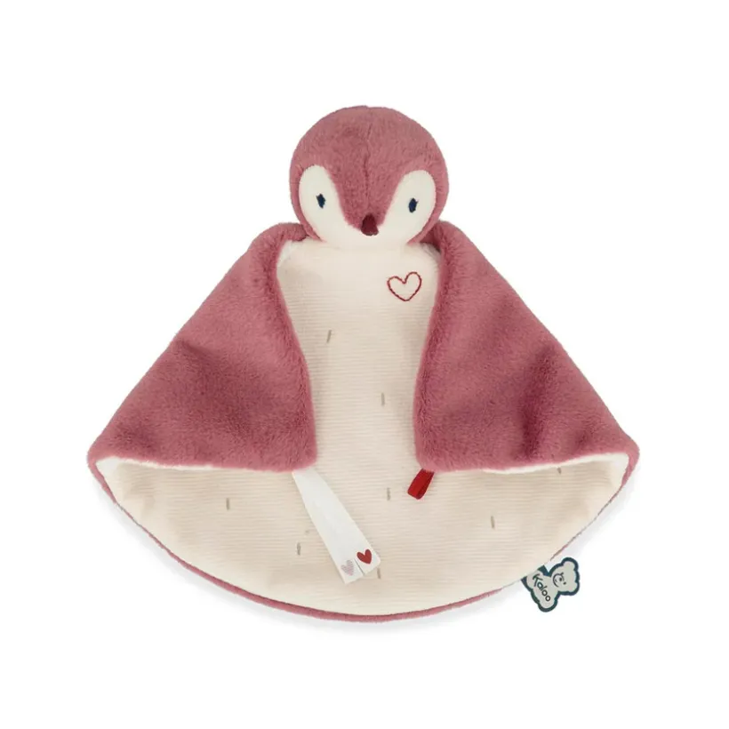 Doudou manchot rose