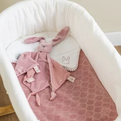 Doudou maxi lapin Lapidou rose à motif phosphorescent