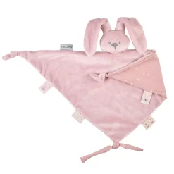 Doudou maxi lapin Lapidou rose à motif phosphorescent