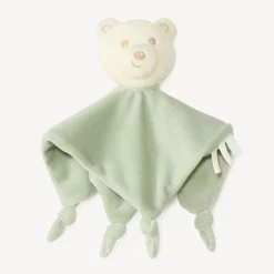 Doudou mouchoir ourson en velours pour bébé