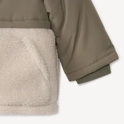 Doudoune bi-matière avec sherpa bouclette pour bébé garçon
