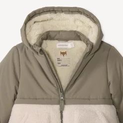 Doudoune bi-matière avec sherpa bouclette pour bébé garçon
