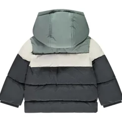Doudoune effet color block à capuche amovible pour bébé garçon