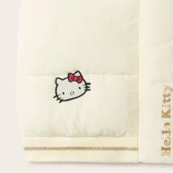 Doudoune fille sans manches à capuche patch Hello Kitty