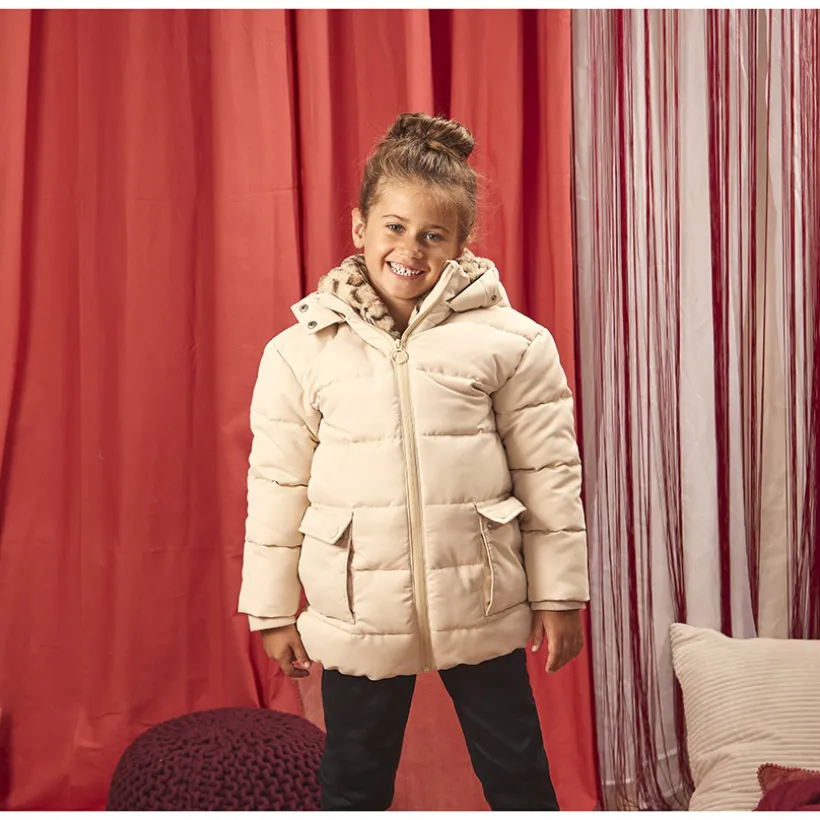 Doudoune imperméable 2 en 1 doublée sherpa avec gilet pour fille
