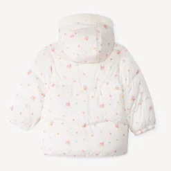 Doudoune imprimée fleurs et doublé sherpa pour bébé fille