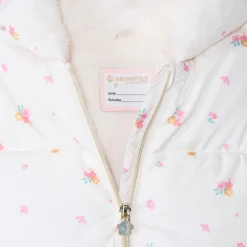 Doudoune imprimée fleurs et doublé sherpa pour bébé fille