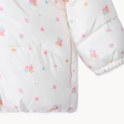 Doudoune imprimée fleurs et doublé sherpa pour bébé fille