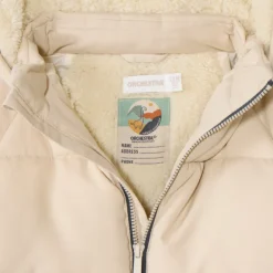 Doudoune longue manches longues en sherpa + capuche pour bébé garçon