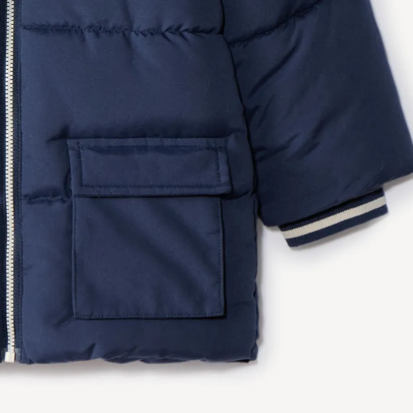 Doudoune longue matelassée et doublée sherpa pour bébé garçon