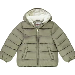 Doudoune matelassée à capuche doublée micropolaire pour enfant fille