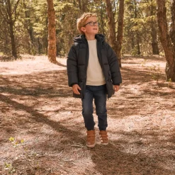 Doudoune micropolaire à capuche pour garçon