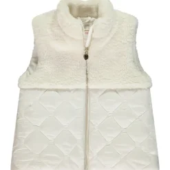 Doudoune sans manches bi-matière sherpa/padding pour fille