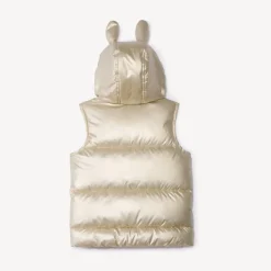 Doudoune sans manches à capuche ludique pour bébé fille