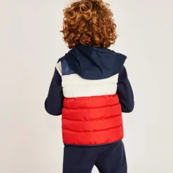 Doudoune sans manches à capuche effet color block pour garçon