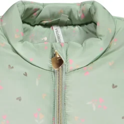 Doudoune sans manches imprimé fleurs/cœurs pour bébé fille