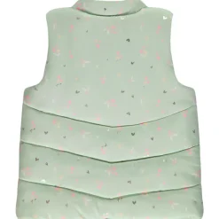 Doudoune sans manches imprimé fleurs/cœurs pour bébé fille