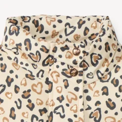 Doudoune sans manches imprimée style léopard pour fille