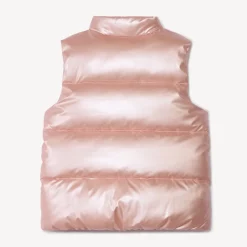 Doudoune sans manches matelassée effet satiné pour fille