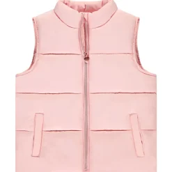 Doudoune sans manches uni en toile mat pour fille
