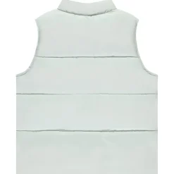 Doudoune sans manches uni en toile mat pour fille