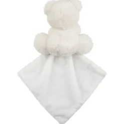 Doudou ourson à détails brodés argentés