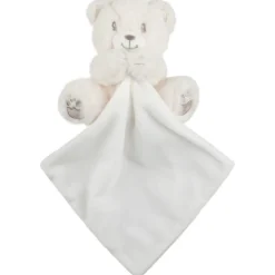 Doudou ourson à détails brodés argentés