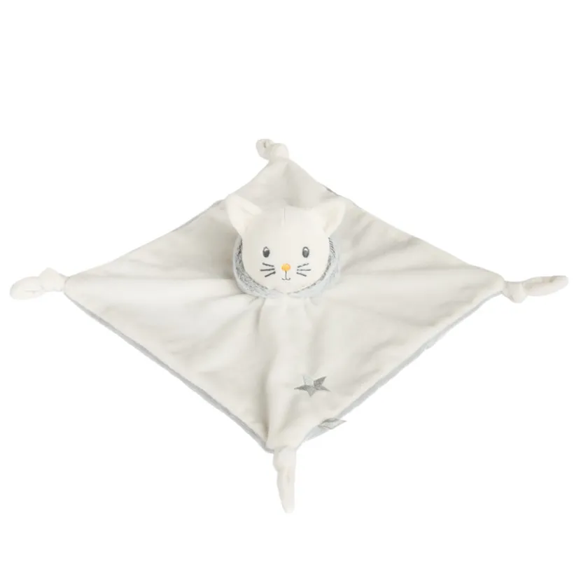 Doudou plat en velours chat
