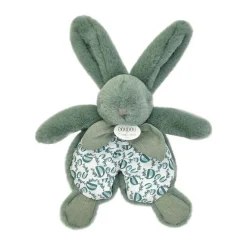 Doudou plat Lapin 18 cm vert sauge