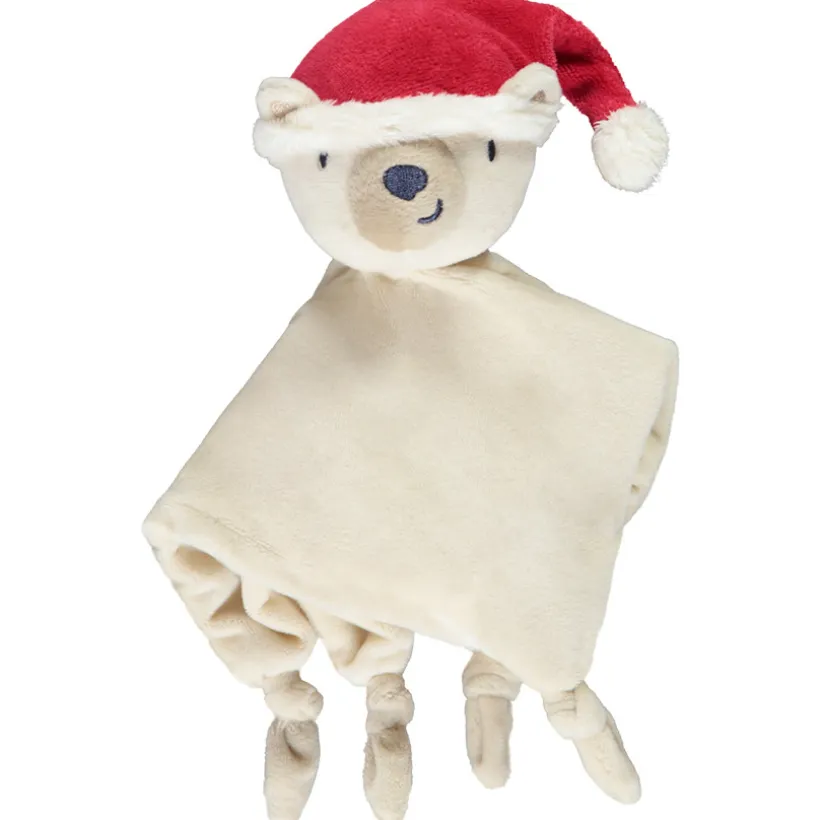 Doudou plat ourson de Noël en sherpa pour bébé