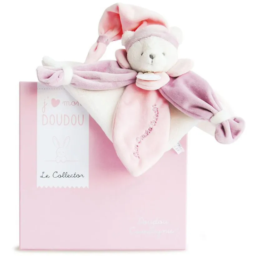 Doudou plat Ours Rose