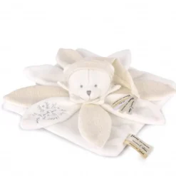 Doudou plat pétales ours 25cm Collector 25 ans Blanc