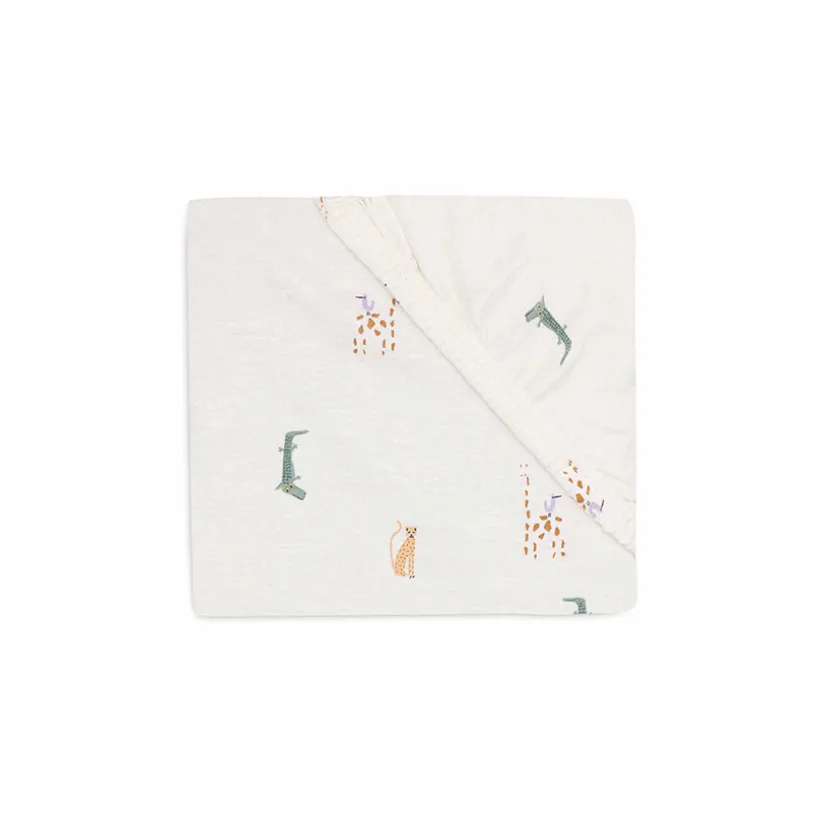 Drap housse en jersey 70-75 x 140-150 cm Jungle Jambo
