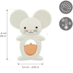 Duo anneau dentition et réfrigérant Souris Blanc