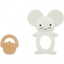 Duo anneau dentition et réfrigérant Souris Blanc